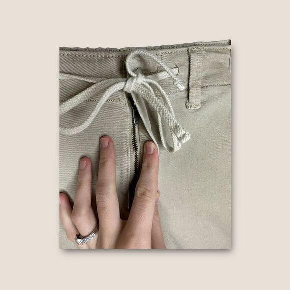 Paige Christy Shorts Tan Size 26 Drawstring Waist - Picture 6 of 13